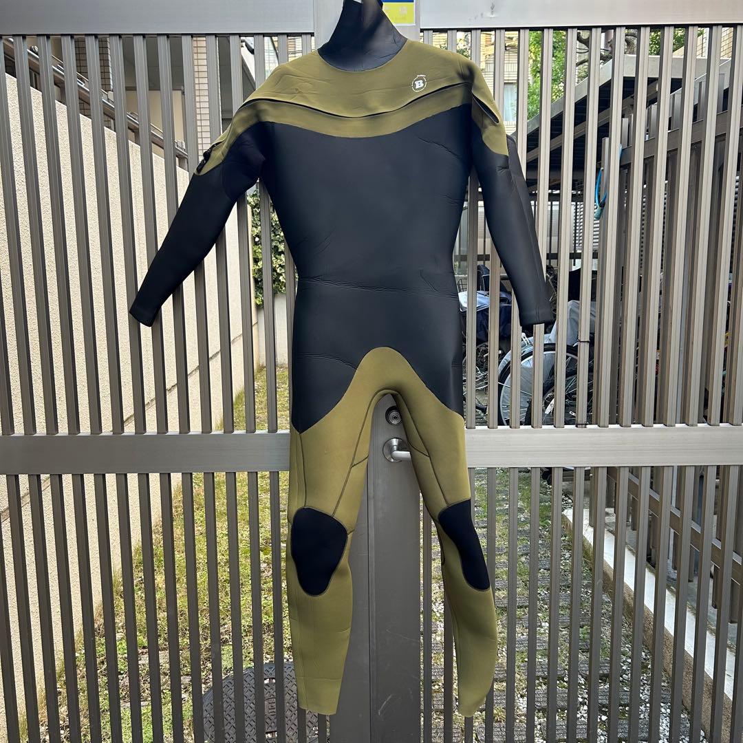 buddyウェットスーツ セミドライスーツ ブラック/オリーブ