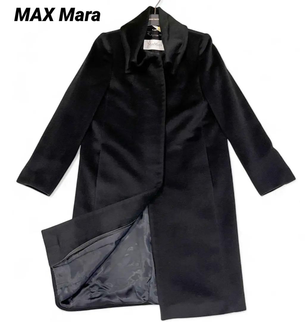 マックスマーラ コート 白タグ ウール アルパカ混　黒 コート　レディース　M