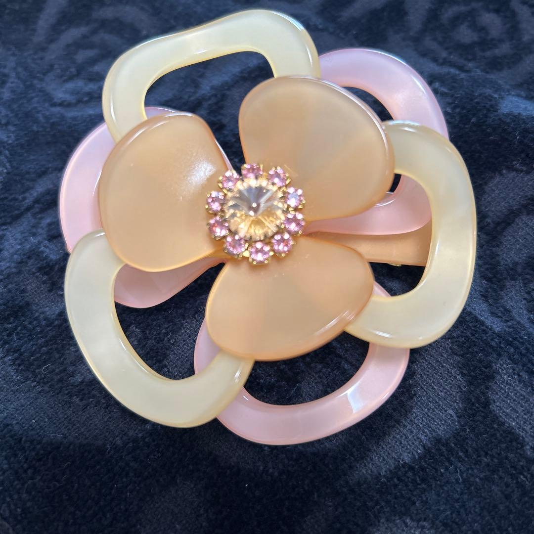 アッカ ピンク&クリーム　バレッタ