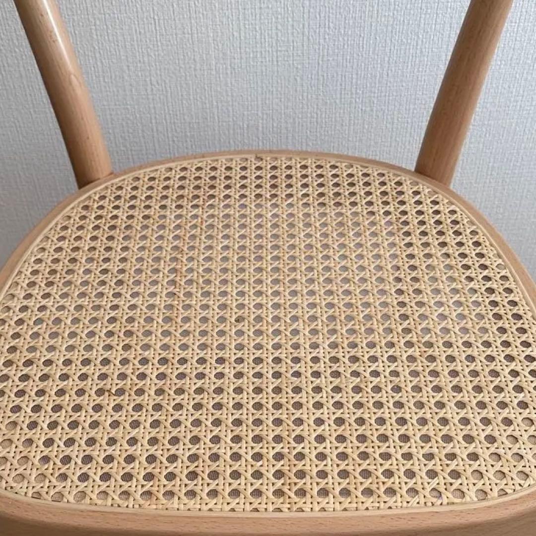 無印　ブナ材曲げ木チェア　藤、ラタン