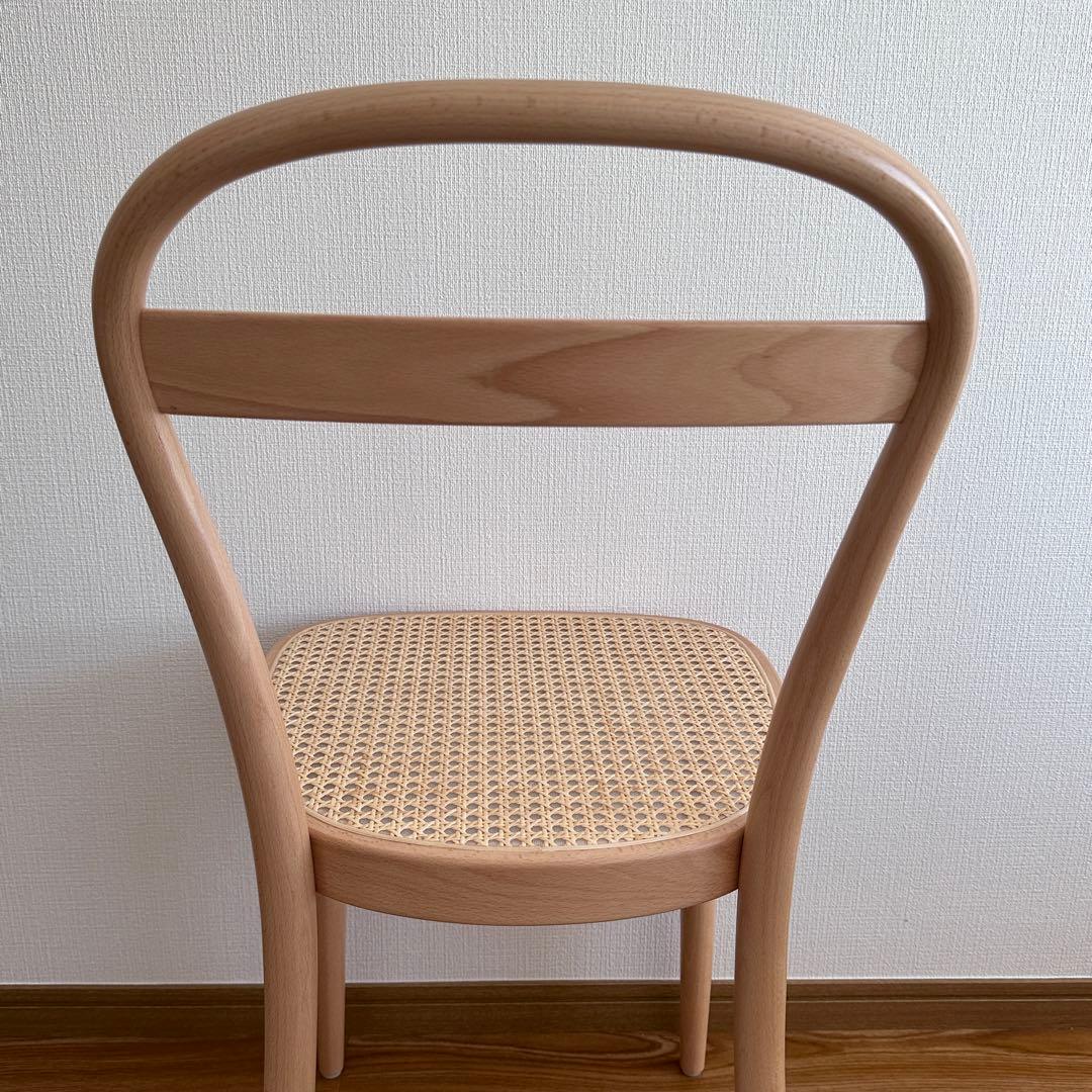 無印　ブナ材曲げ木チェア　藤、ラタン