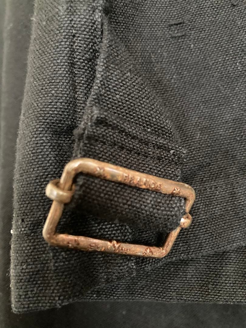 フランス軍　M35 モーターサイクルコート　黒染め