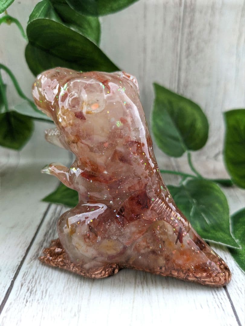 【ぴか】レインボーオーラ水晶のかめちゃん形オルゴナイト☆他３点