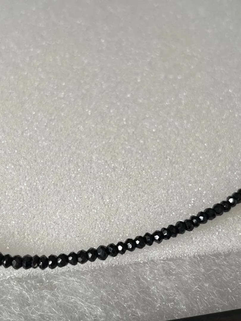 ブラックダイヤモンドネックレス 8g 金具シルバー925刻印 長期保存品