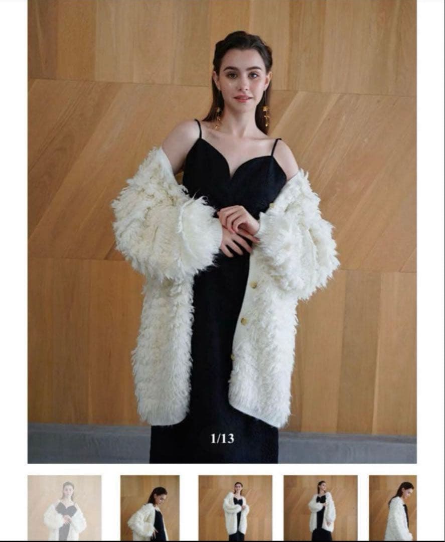 トップス Acka fringe knit long cardigan