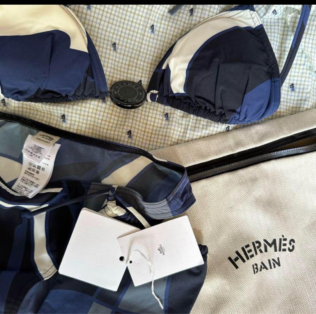 エルメススカーフ柄ビキニセット水着kn