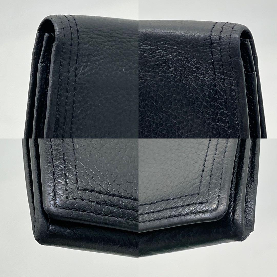 イヴサンローラン 長財布 フラップ 折りたたみ カサンドラ YSLロゴ 黒 本革