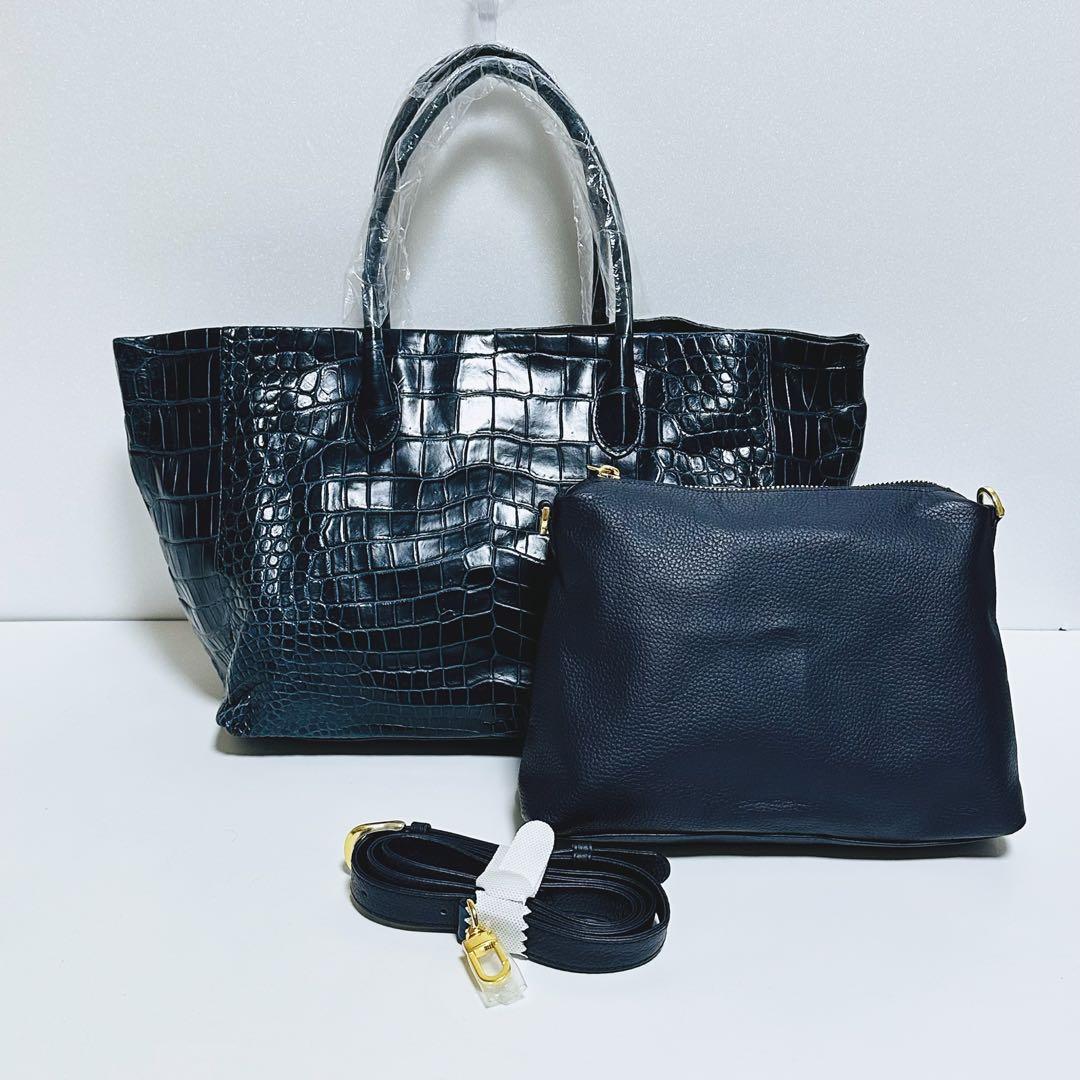 【新品未使用】Alumuco クロコダイル　トートバッグ