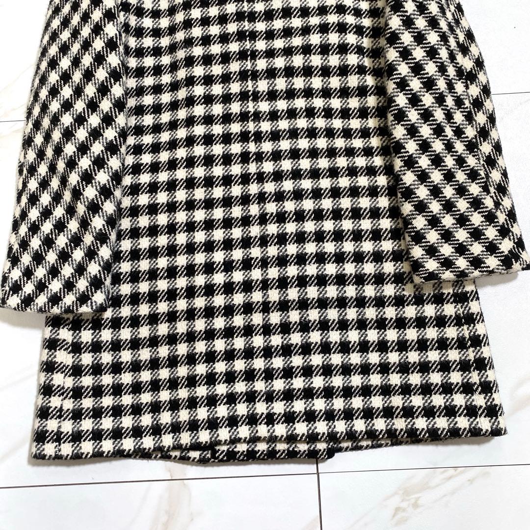完売♡JENNE 千鳥柄フレンチレトロコート ウール ダブルボタン