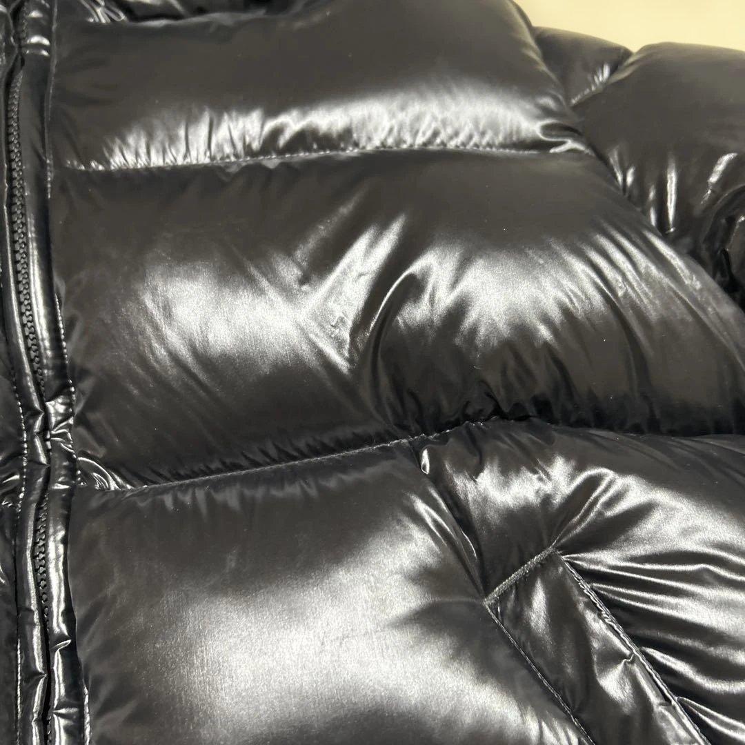【ZARA 】　ダウンジャケット　フード付き　光沢ブラック　S 希少　ヘタリ無し