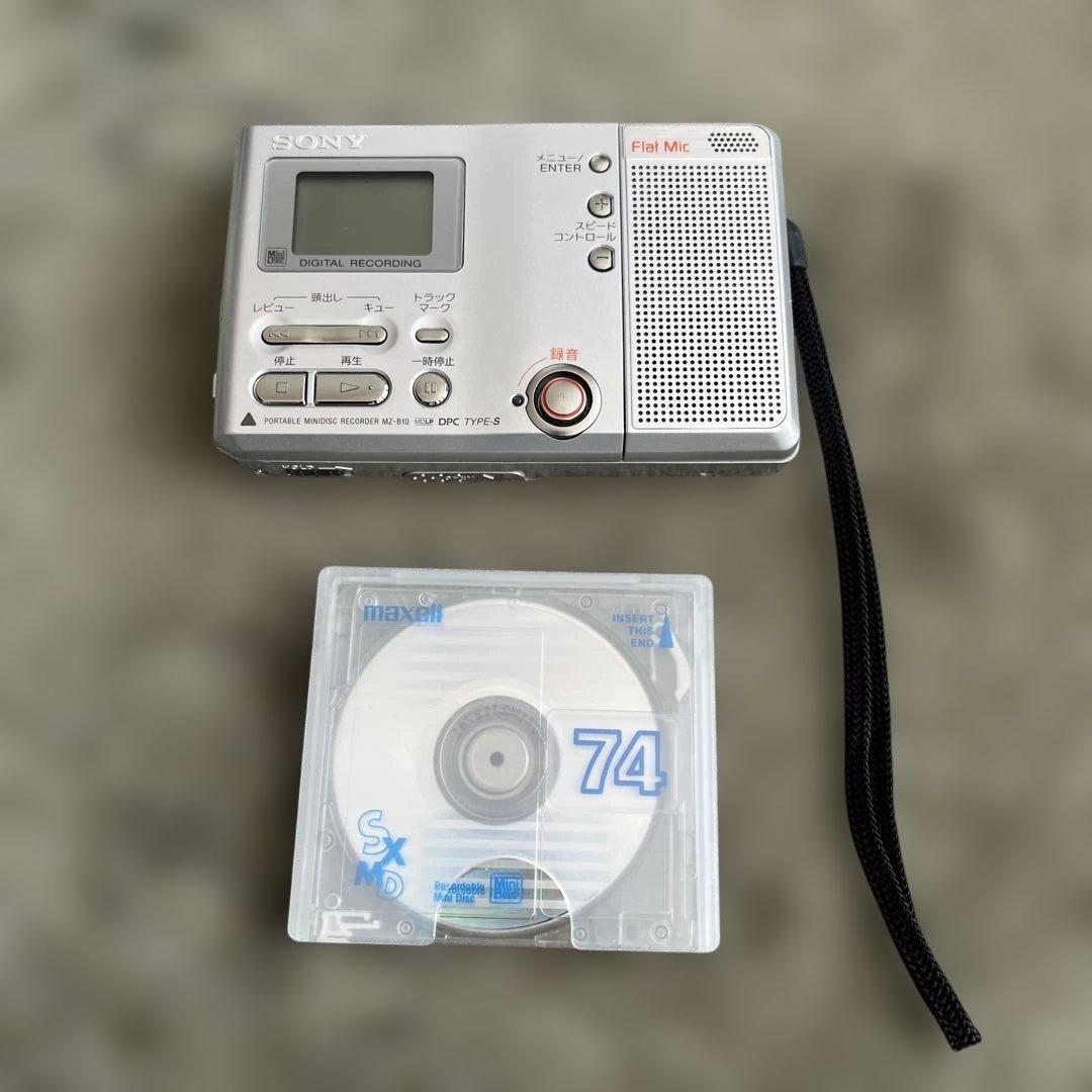 SONY ポータブルMDプレーヤー MZ-B10 動作品 MDディスク1枚付き