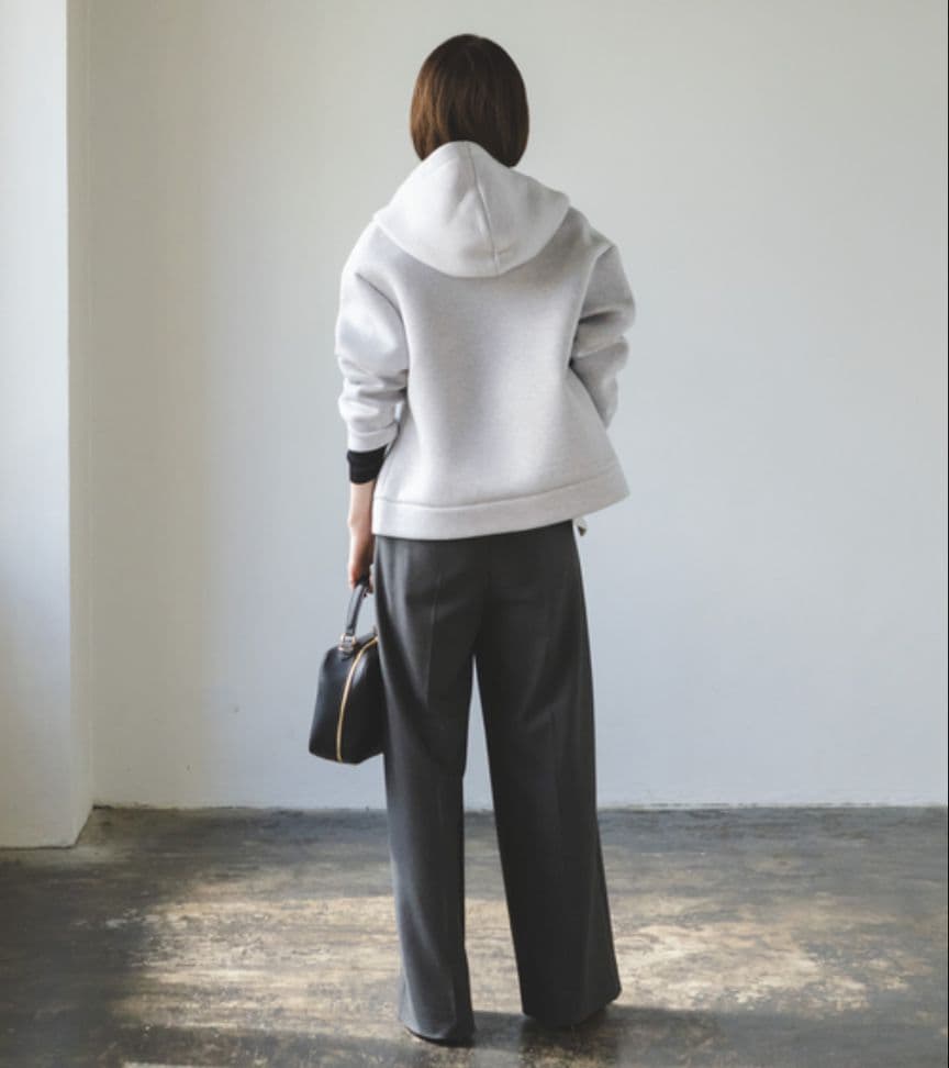 大人気　定価29,700円 ノーブル　ダンボールニットフーデットパーカー　グレー