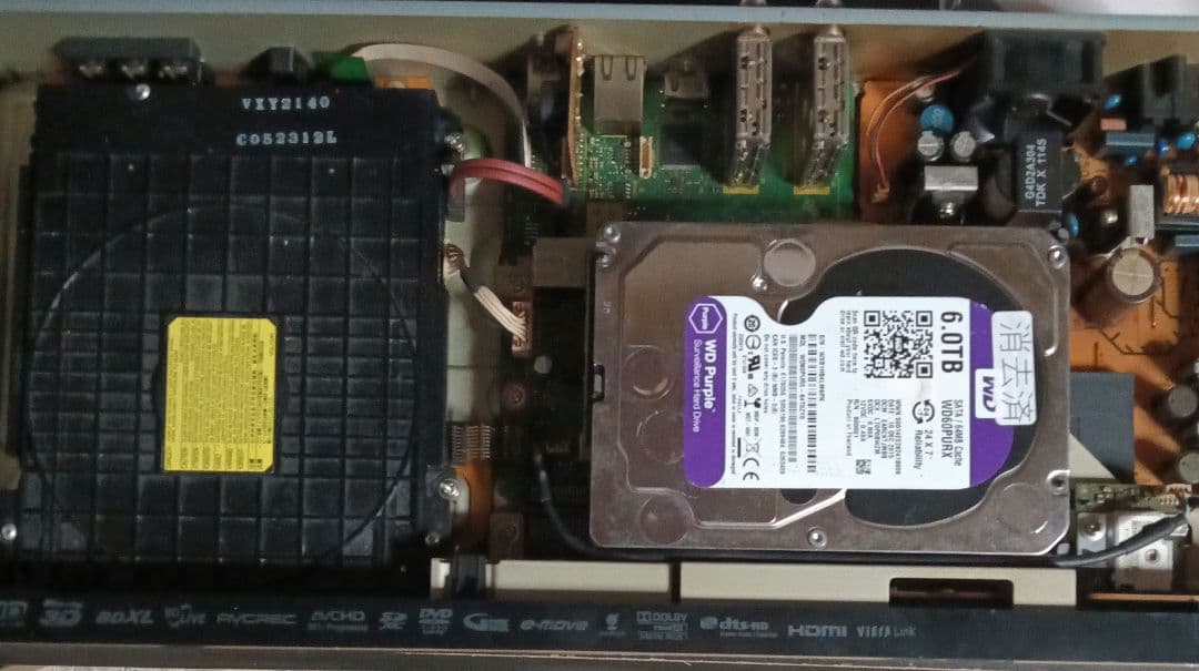 パナソニック DMR-BZT725 Blu-rayレコーダー HDD6TB換装済