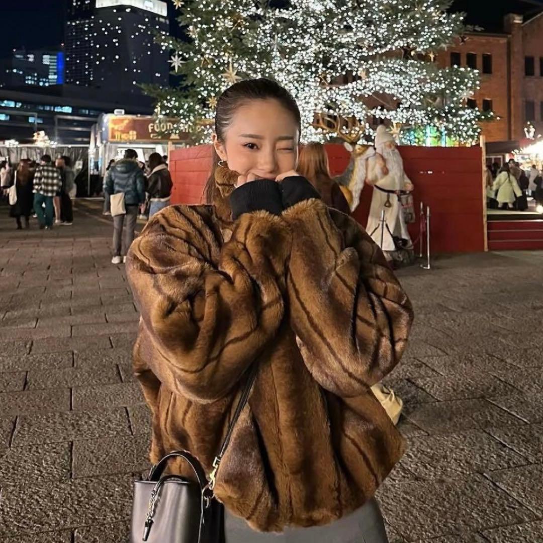 moussy FAUX FUR スタンドカラージャケット