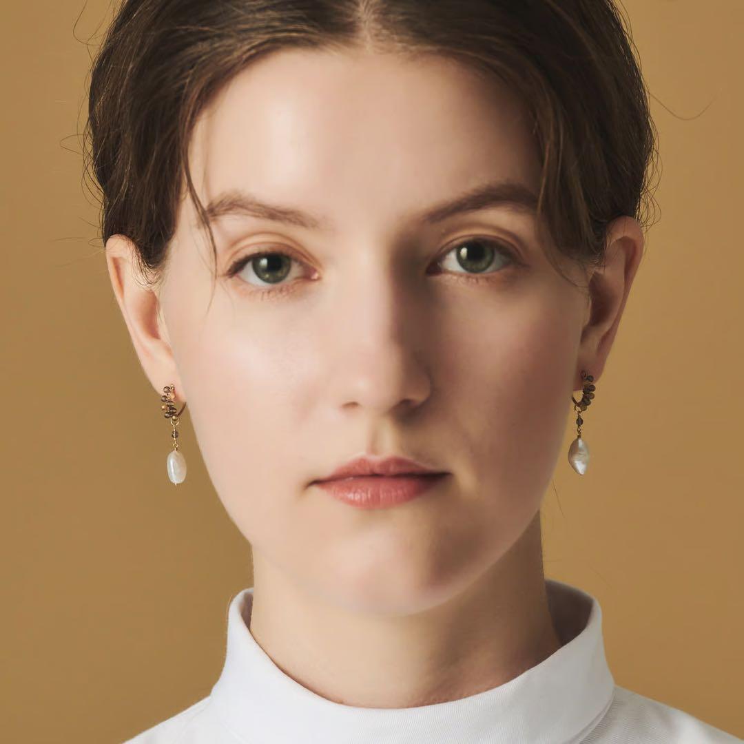 未使用 agete K10パールピアスチャーム