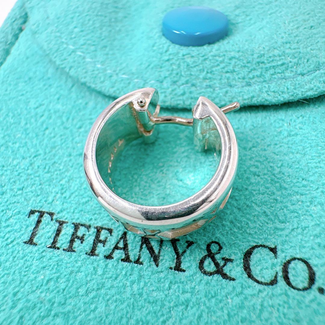 極美品 オールドティファニー アトラス フープ ピアス 片耳 シルバー925