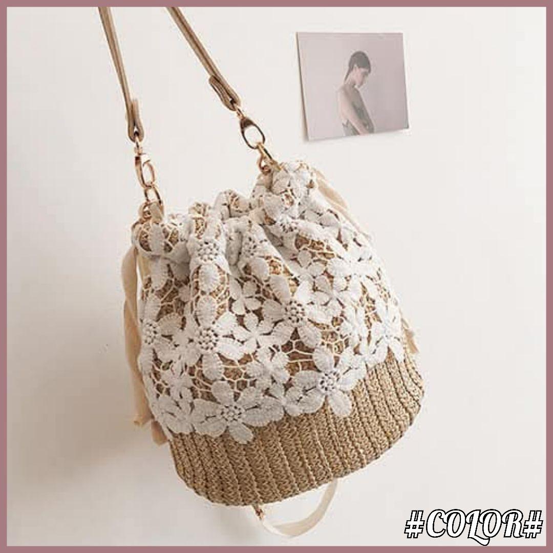 【肩掛け&手さげ】 花柄 かごバッグ ショルダー ミニバック 春夏お薦め♡