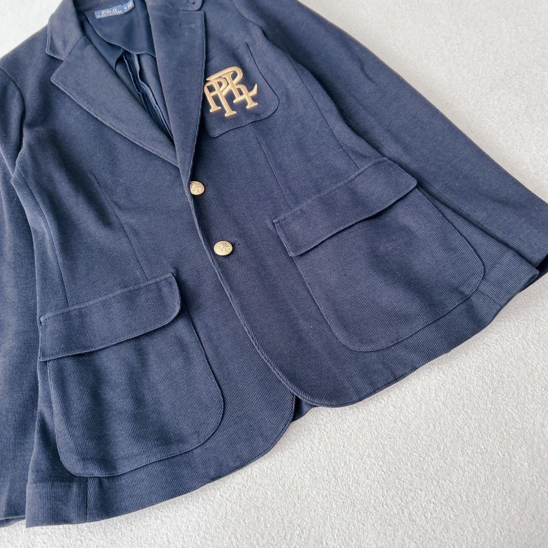 美品✨ポロラルフローレン　紺ブレ　金ボタン　エンブレム　ユニセックス　2XL相当