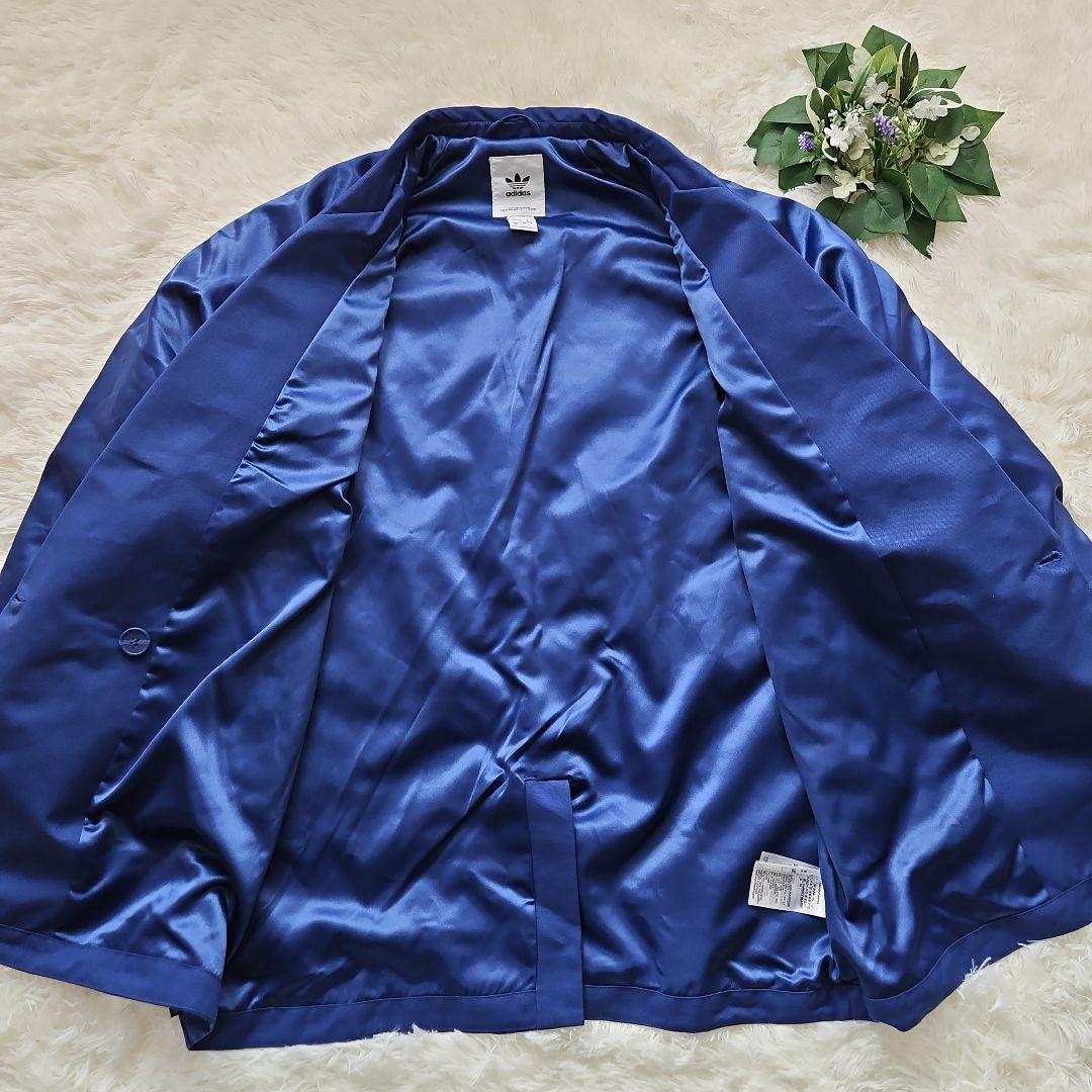 adidas アディダス カレッジ ブレザー テーラードジャケット ブルー L