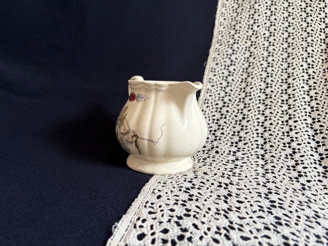 サルグミンヌ 花リムピッチャー 「オベルネ」フランス アンティーク