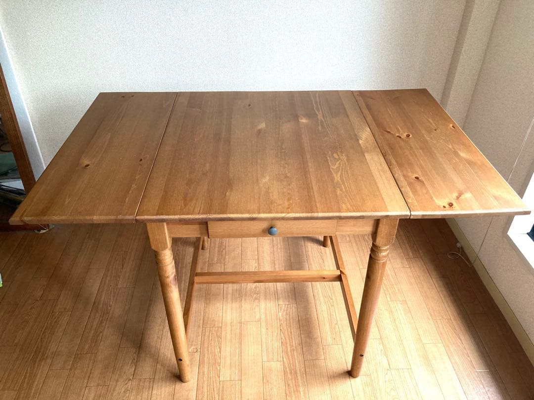 【廃盤品】IKEA テーブル　木製　折りたたみ　バタフライ INGATORP