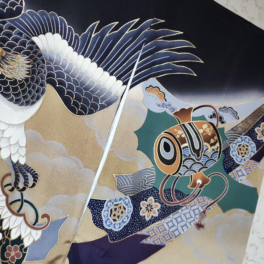 (ふがし)#8-046 (保管品) 正絹 男児 お宮参り きもの