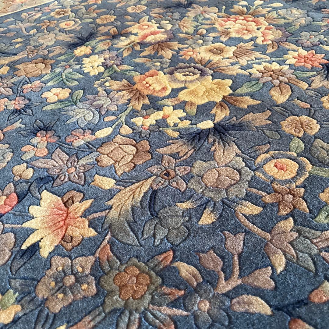 訳あり新品未使用　中国手織り段通140段　ウール