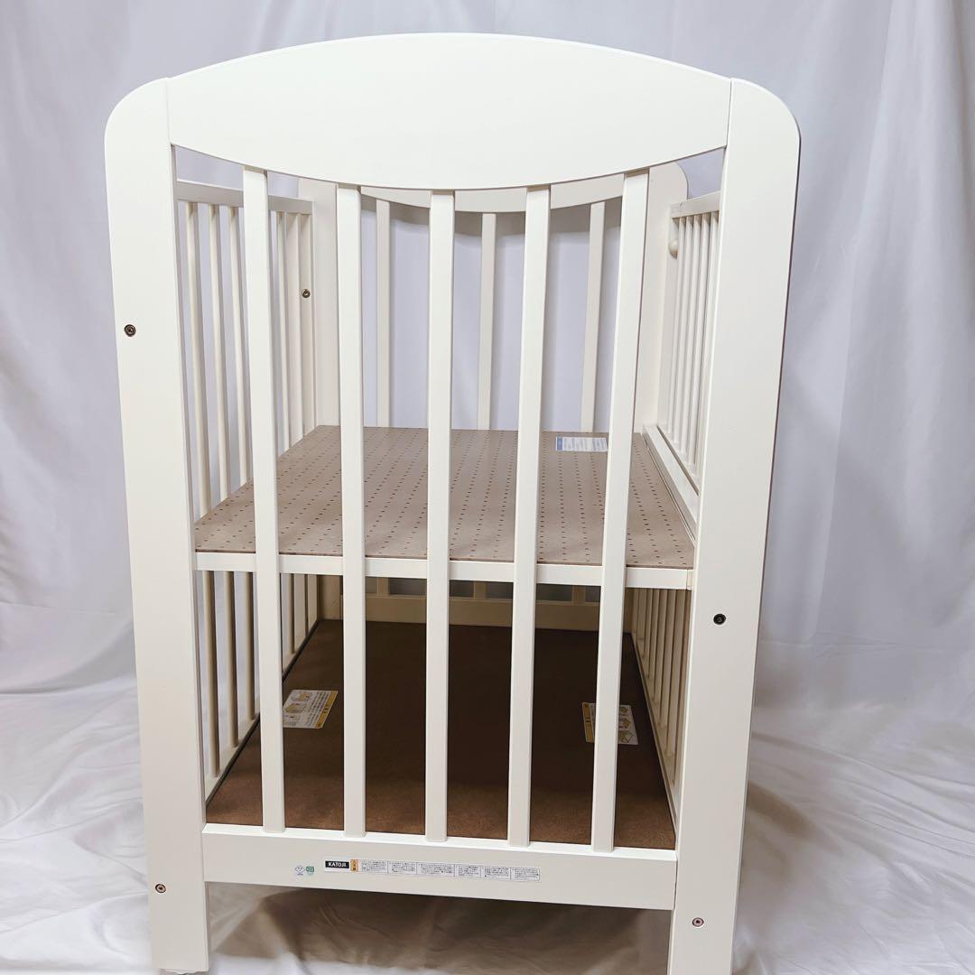 ☆除菌清掃済☆ KATOJI カトージ　ミニタチベッド　ハイシート　プチバニラ