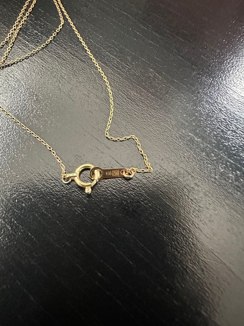 AHKAH♡ティアネックレス.イエローゴールド.18金.ダイヤ