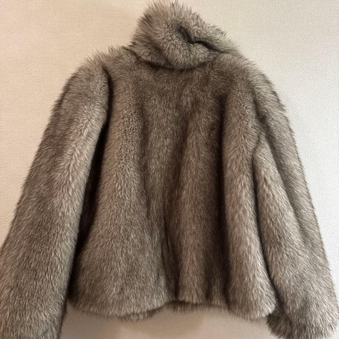 値下げ⭐︎今季Ray BEAMSフェイクファー ショート ブルゾン グレー