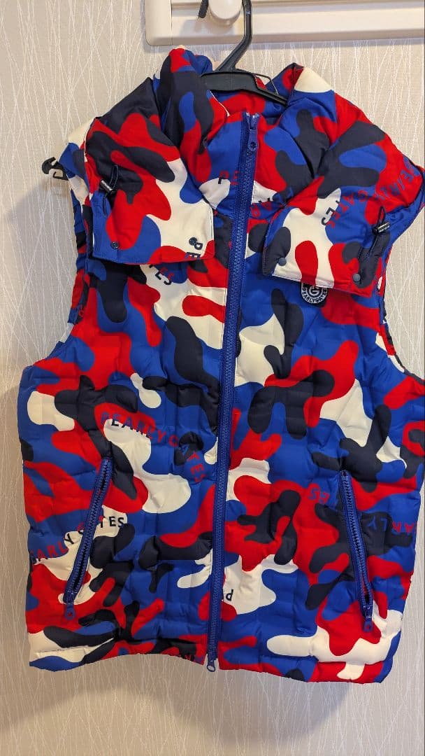 ✨パーリーゲイツサイズ4ダウンベスト‼️✨カモフラ柄確実正規品‼️