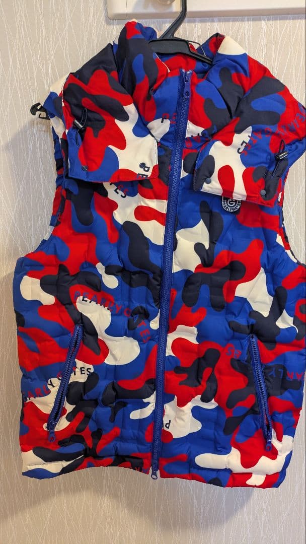 ✨パーリーゲイツサイズ4ダウンベスト‼️✨カモフラ柄確実正規品‼️