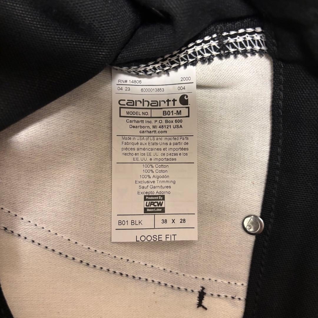 Carhartt USA製 ダブルニーブラック BLK 38×28 新品 現行品