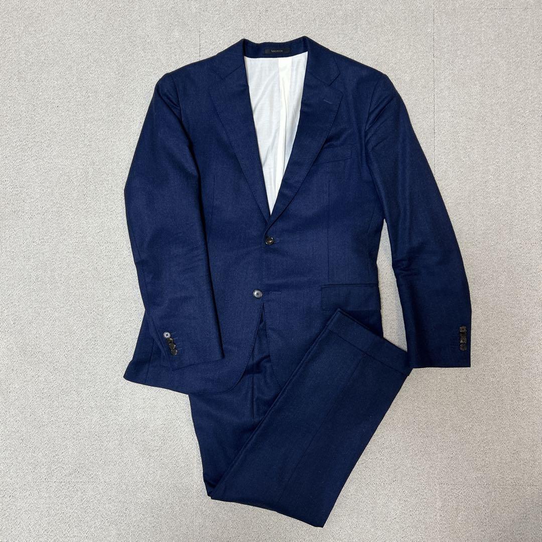 バーニーズニューヨーク カノニコ セットアップ スーツ ネイビー イタリア 2B