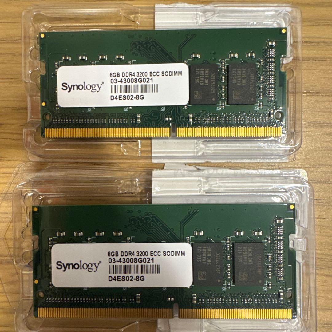 Synology 8GB DDR4 3200MHz ECC SO-DIMM 2個