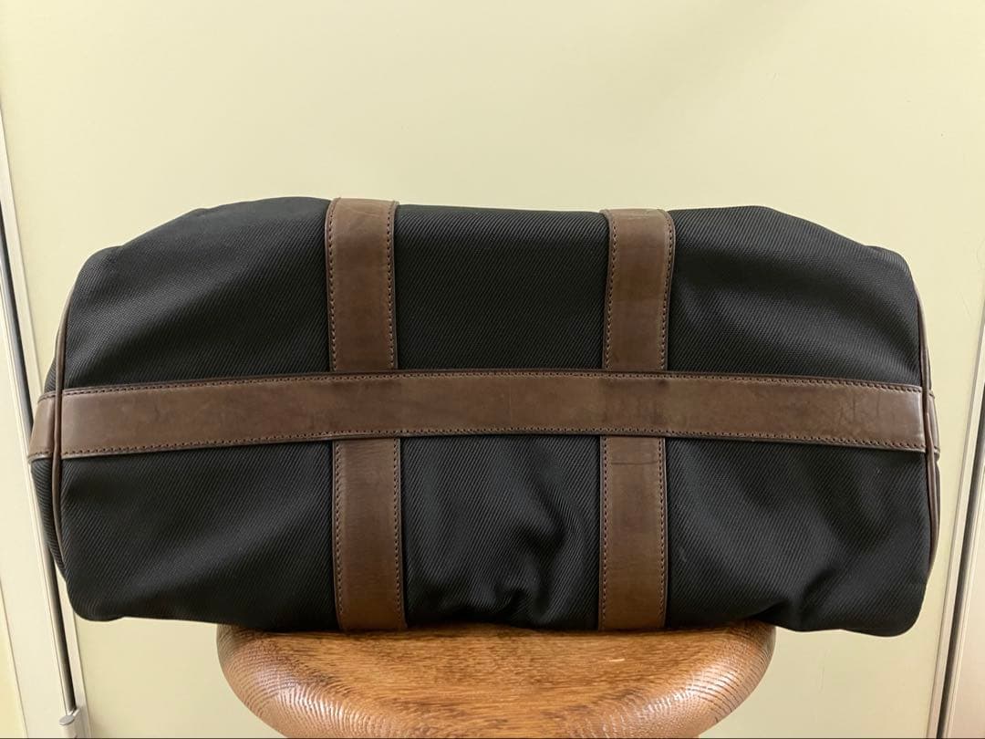 【Ralph Lauren】黒×茶 ナイロン×レザー リッキー ボストンBAG