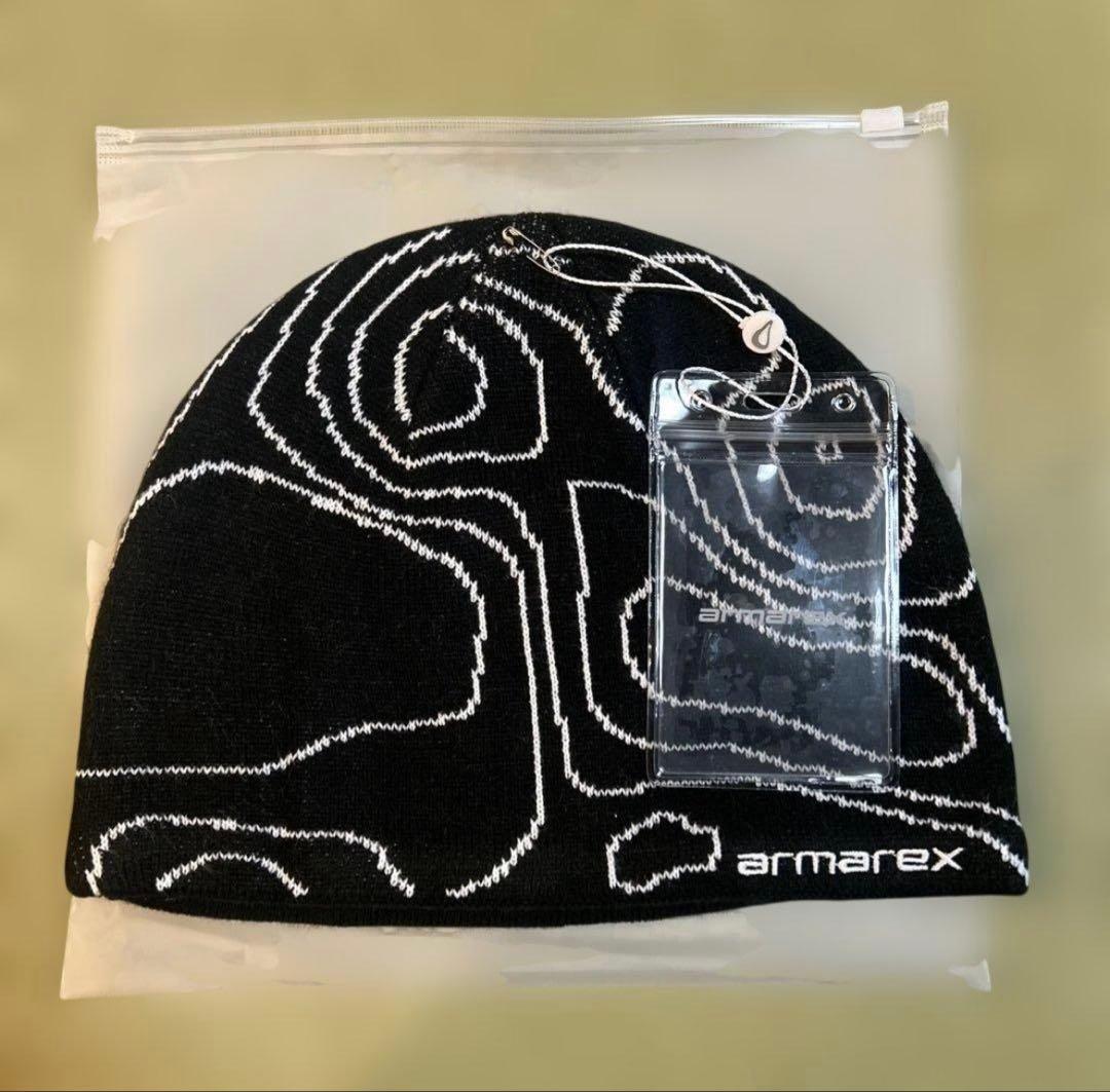 armarex 地形模様ビーニー黒