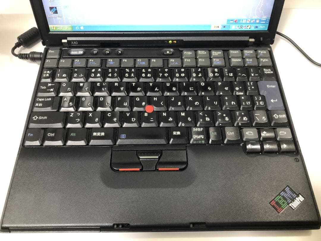 Windowsノート本体 IBM ThinkPad X40 WindowsXP