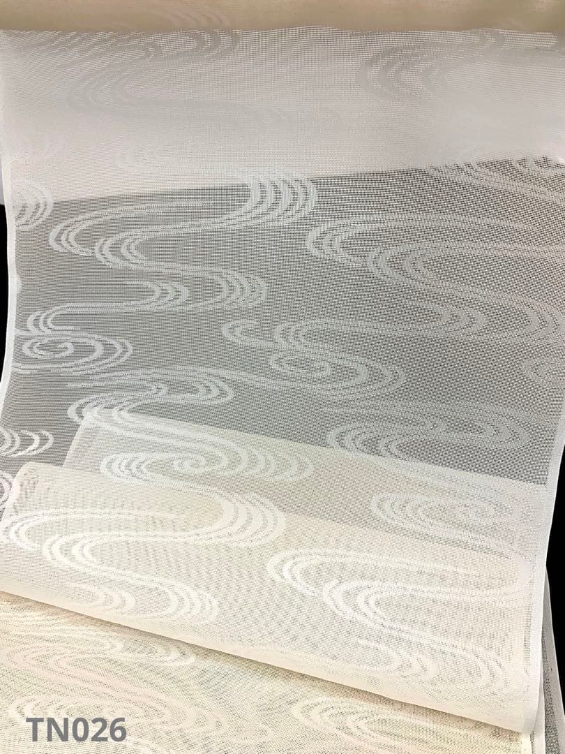 紋紗長襦袢 流水文様 アイボリー色 正絹 反物 TN