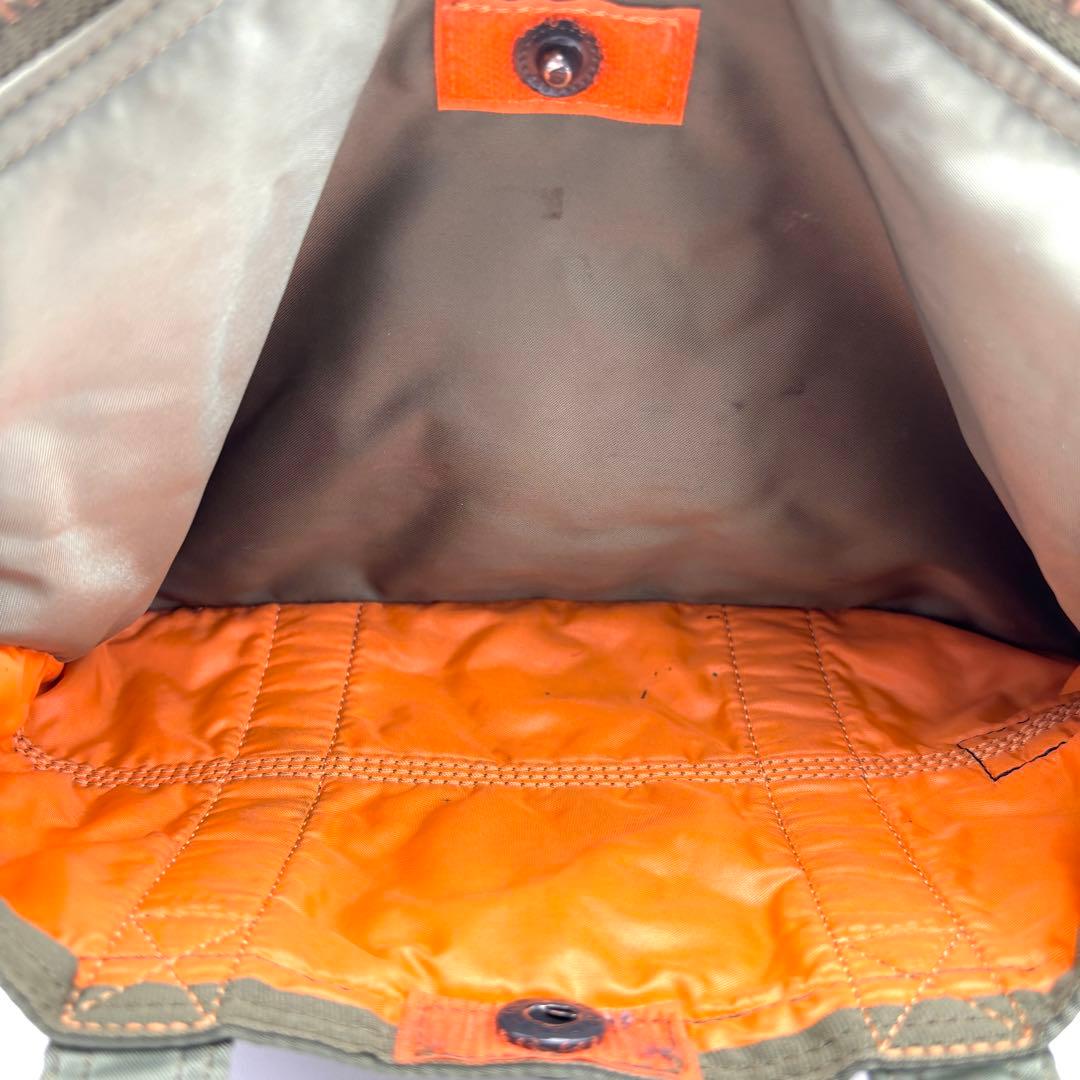 極美品 ポーター タンカー ミニボストン ダッフルバッグ ロゴ セージグリーン