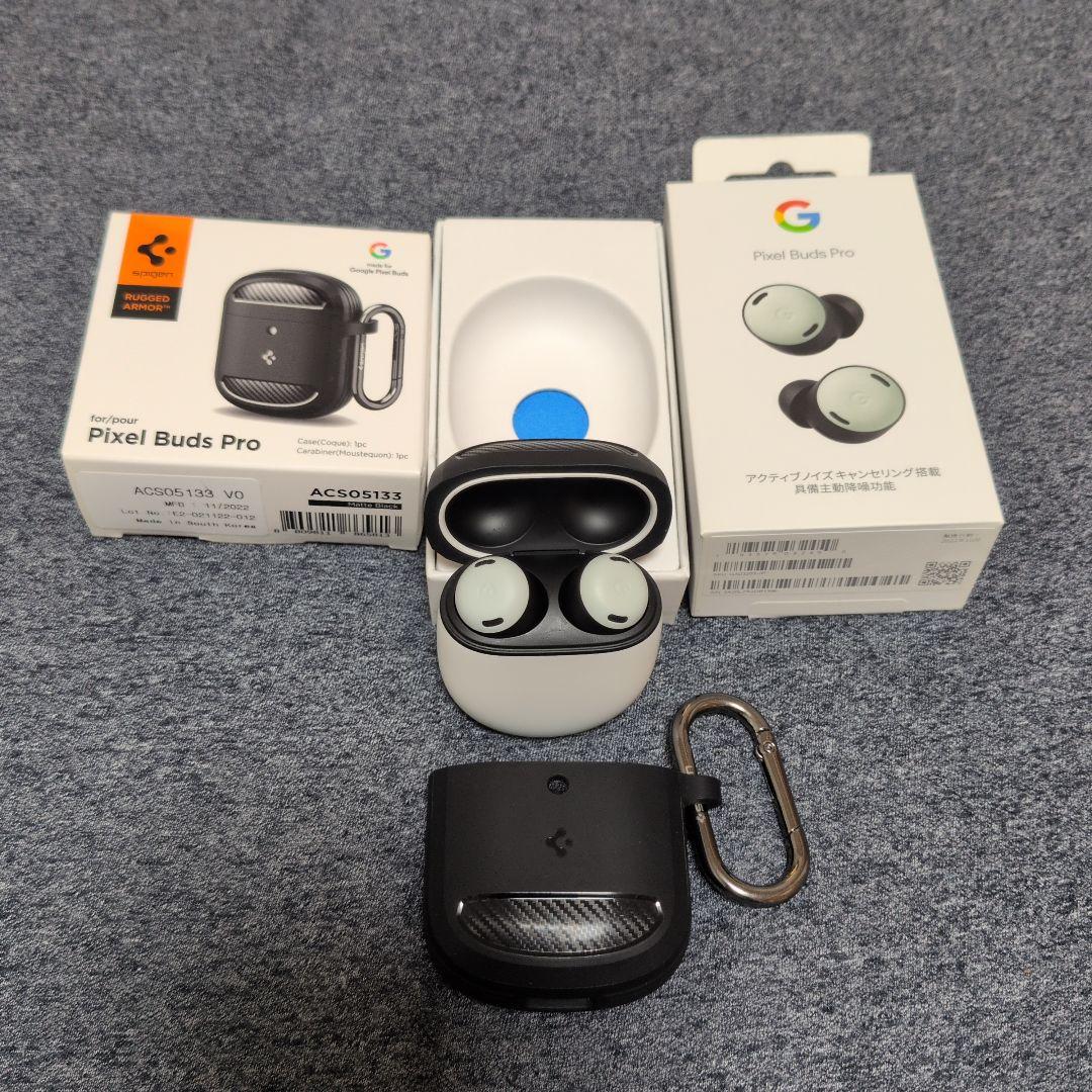 イヤホン Google Pixel Buds Pro Fog + Spigen Case