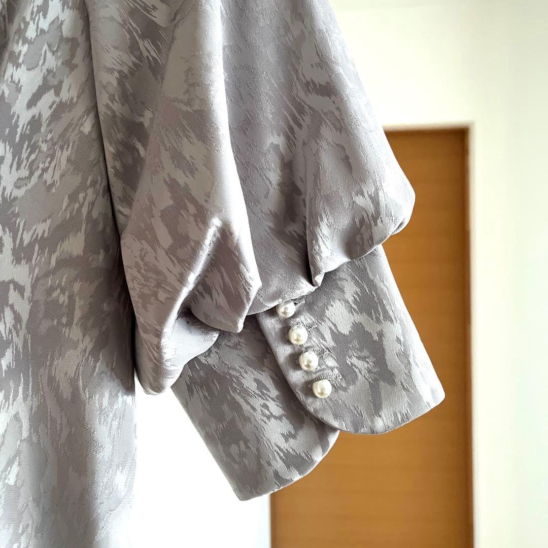 【美品】Meandering waist tuck flare dress M