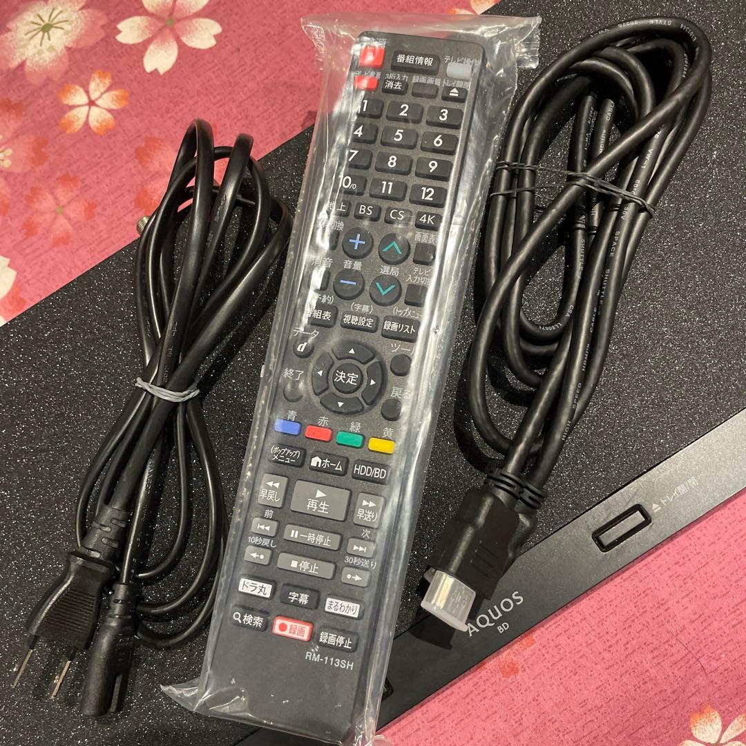 シャープBD-NW1100 12倍1000GB 2番組W録　新品リモ等付フル装備