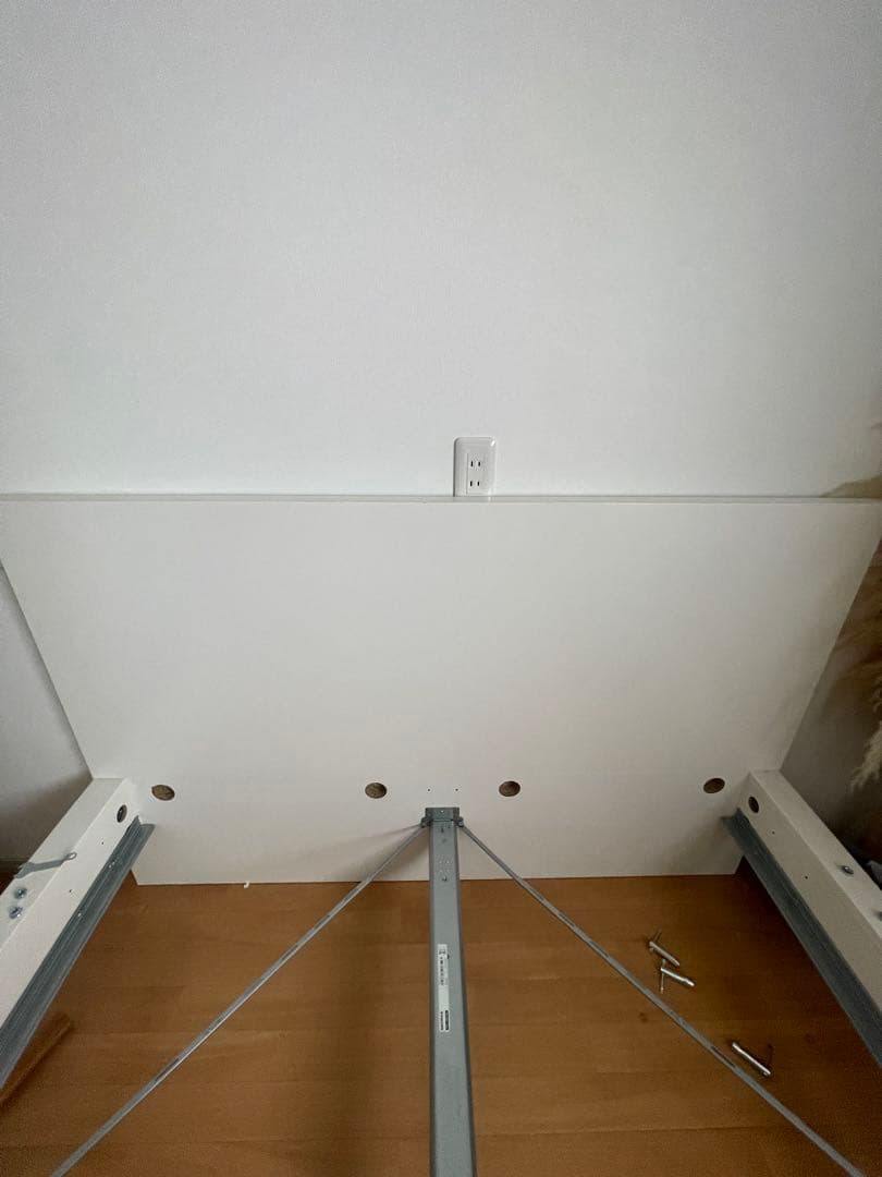 イケヤ　ベッドフレームダブル　MALM /ホワイト　説明書付