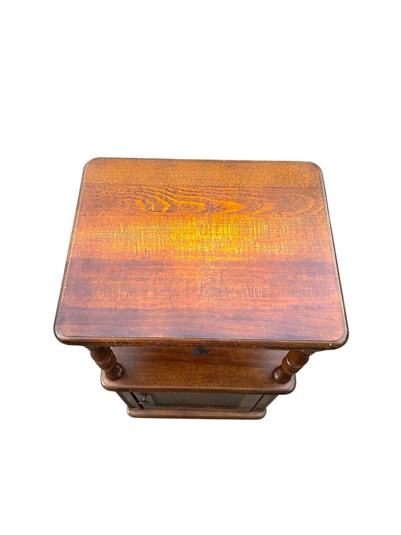 昭和レトロ 木製コンソールテーブル コールキャビネット 電話台 花台