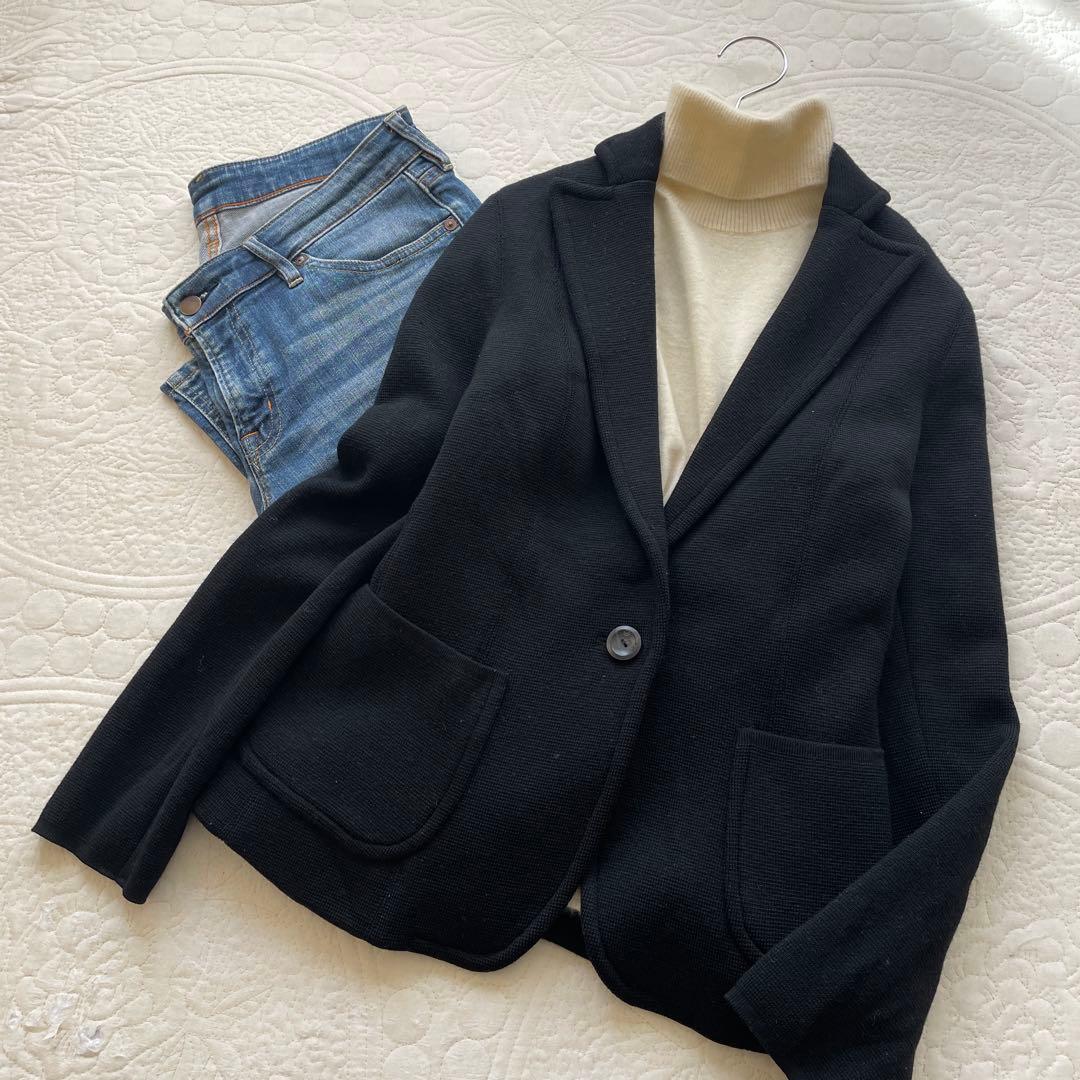 トゥモローランド　Ballsey 日本製　ニットジャケット　ブラック