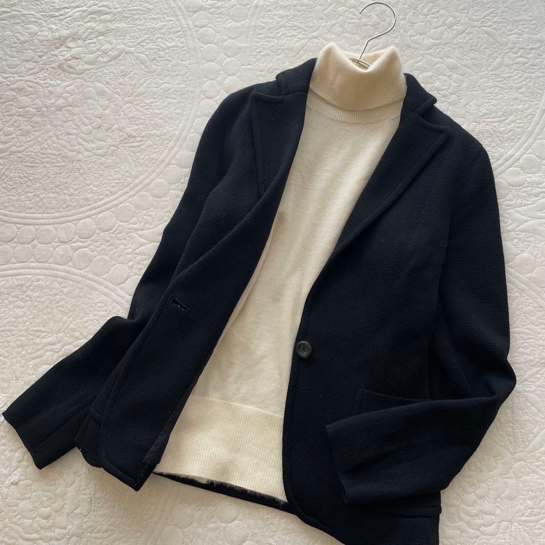 トゥモローランド　Ballsey 日本製　ニットジャケット　ブラック