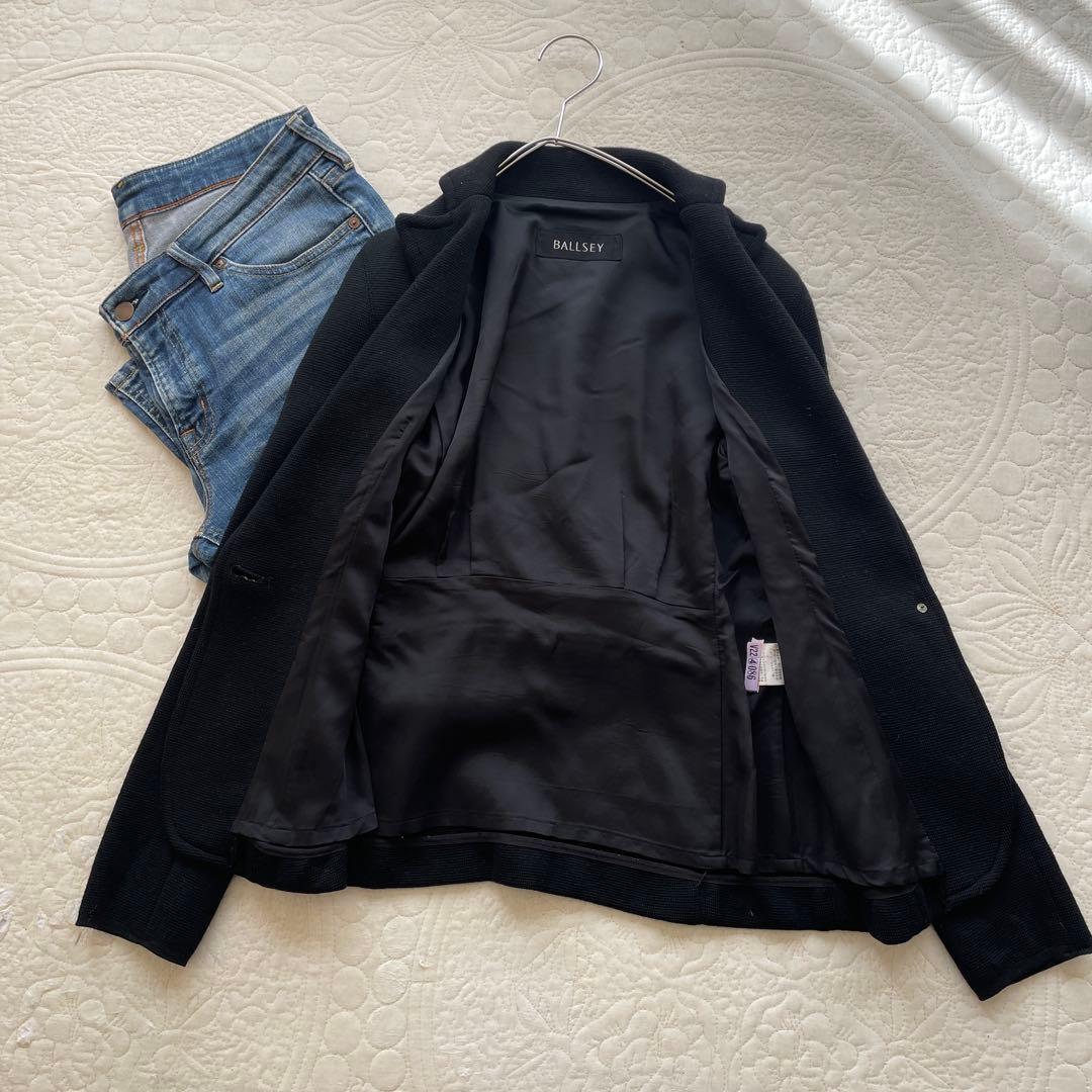 トゥモローランド　Ballsey 日本製　ニットジャケット　ブラック