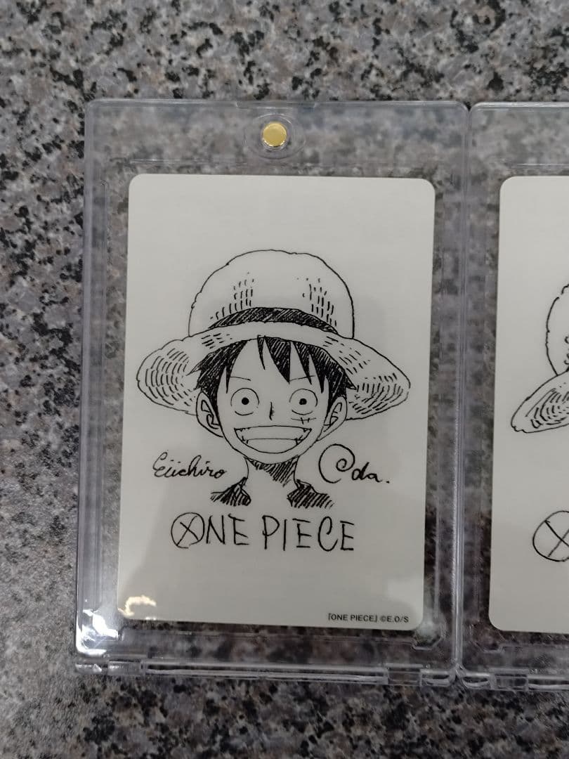 PSA10 鑑定向け 未鑑定 素体 ルフィ 尾田先生描き下ろしイラスト ３枚組