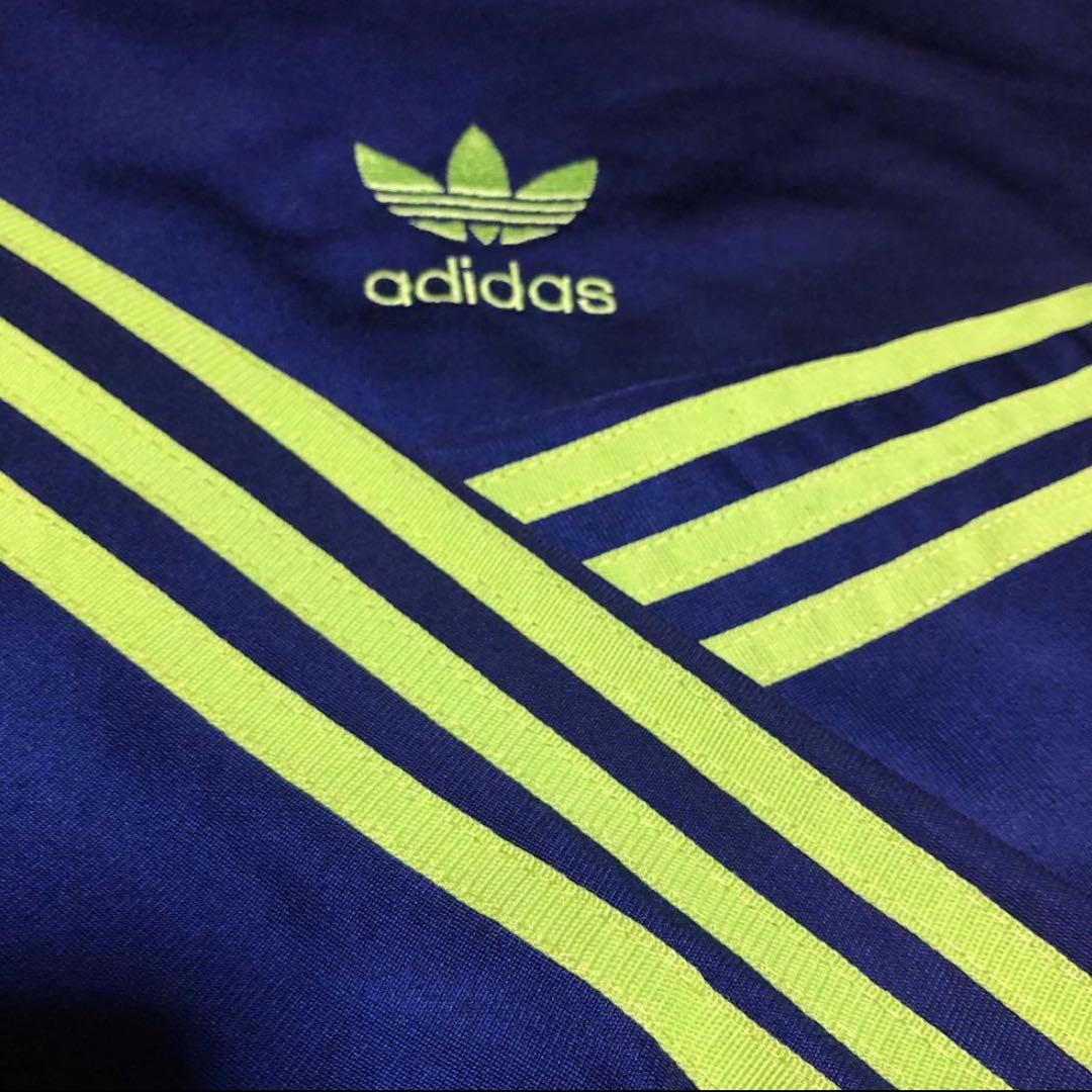 希少2XL⭐️80s adidasトラックジャケット 刺繍 vintage 紺緑黄